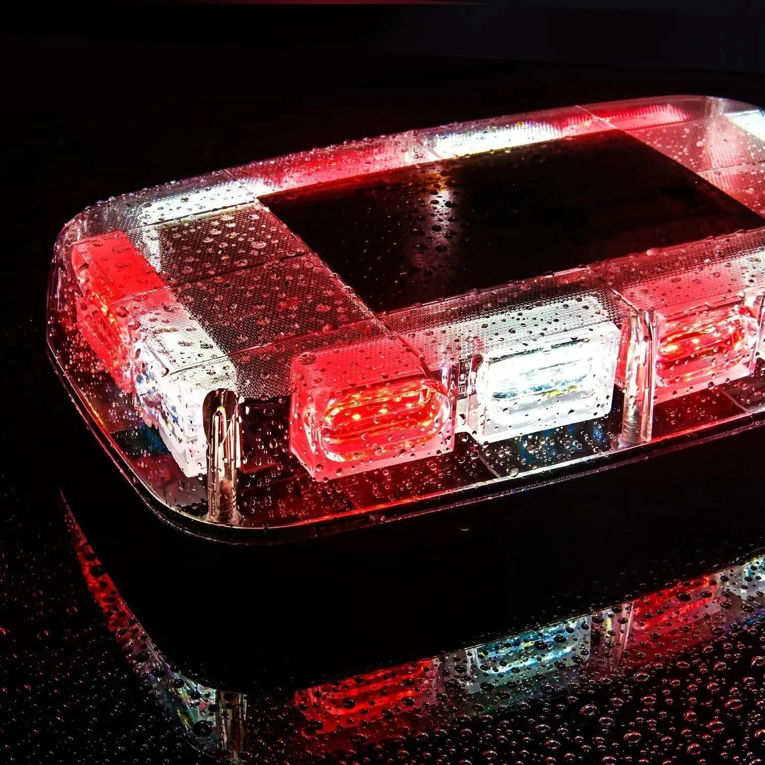 12 Inch 48 Leds Roof Top Red White Emergency Strobe Light