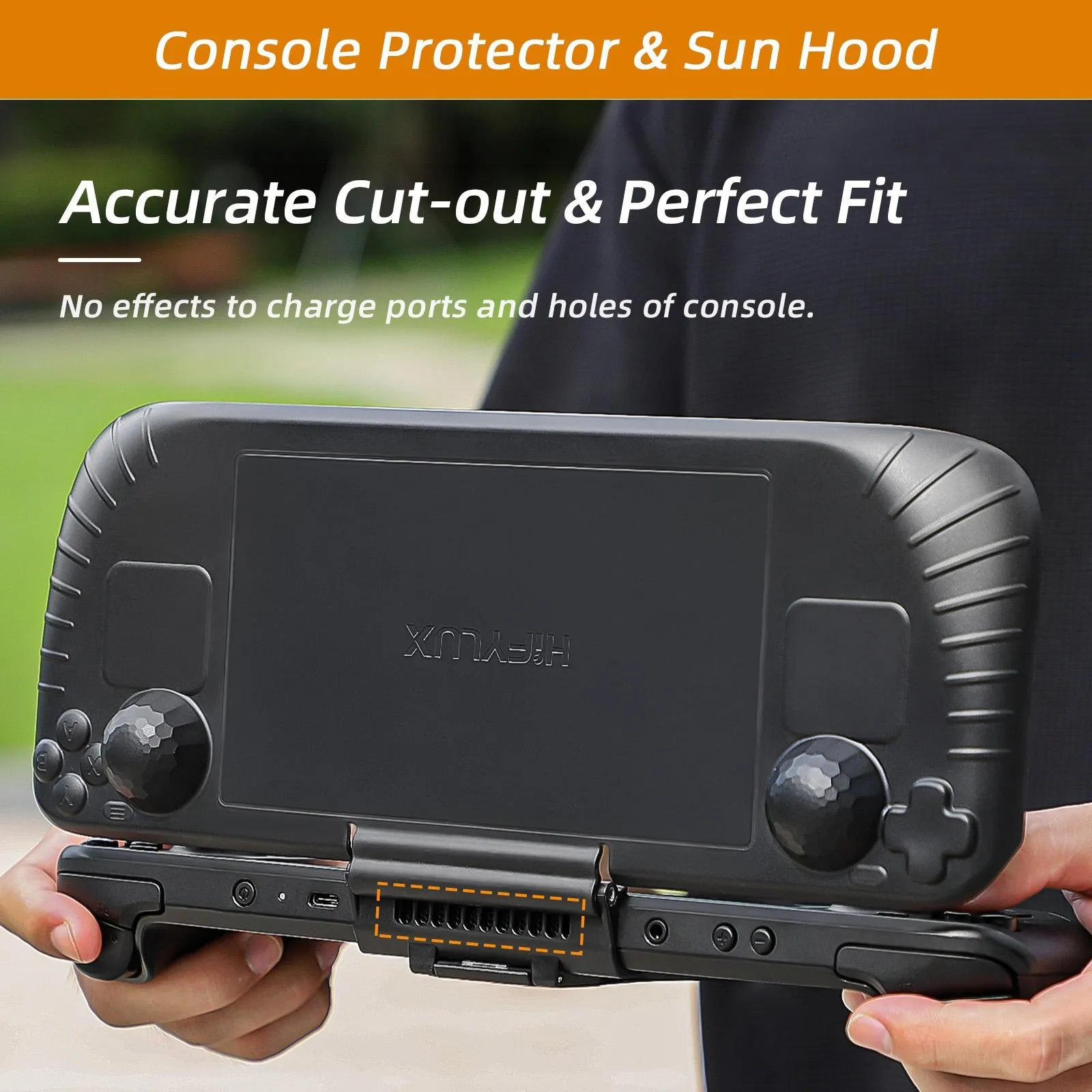 3-in-1 Gaming Console Protector | Sun Hood | Kickstand