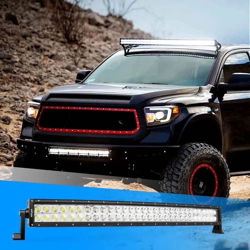 32 Inch 180W Double Row Curved Spot Flood LED Light Bar