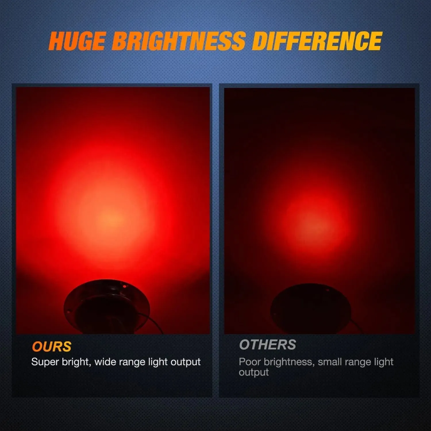 4 Inch Red Round Steel Chrome 24Leds Tail Light (Pair)