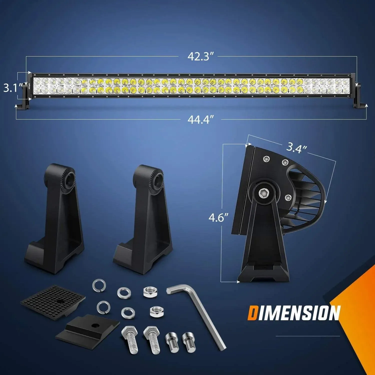 42 Inch 240W Double Row Spot Flood LED Light Bar