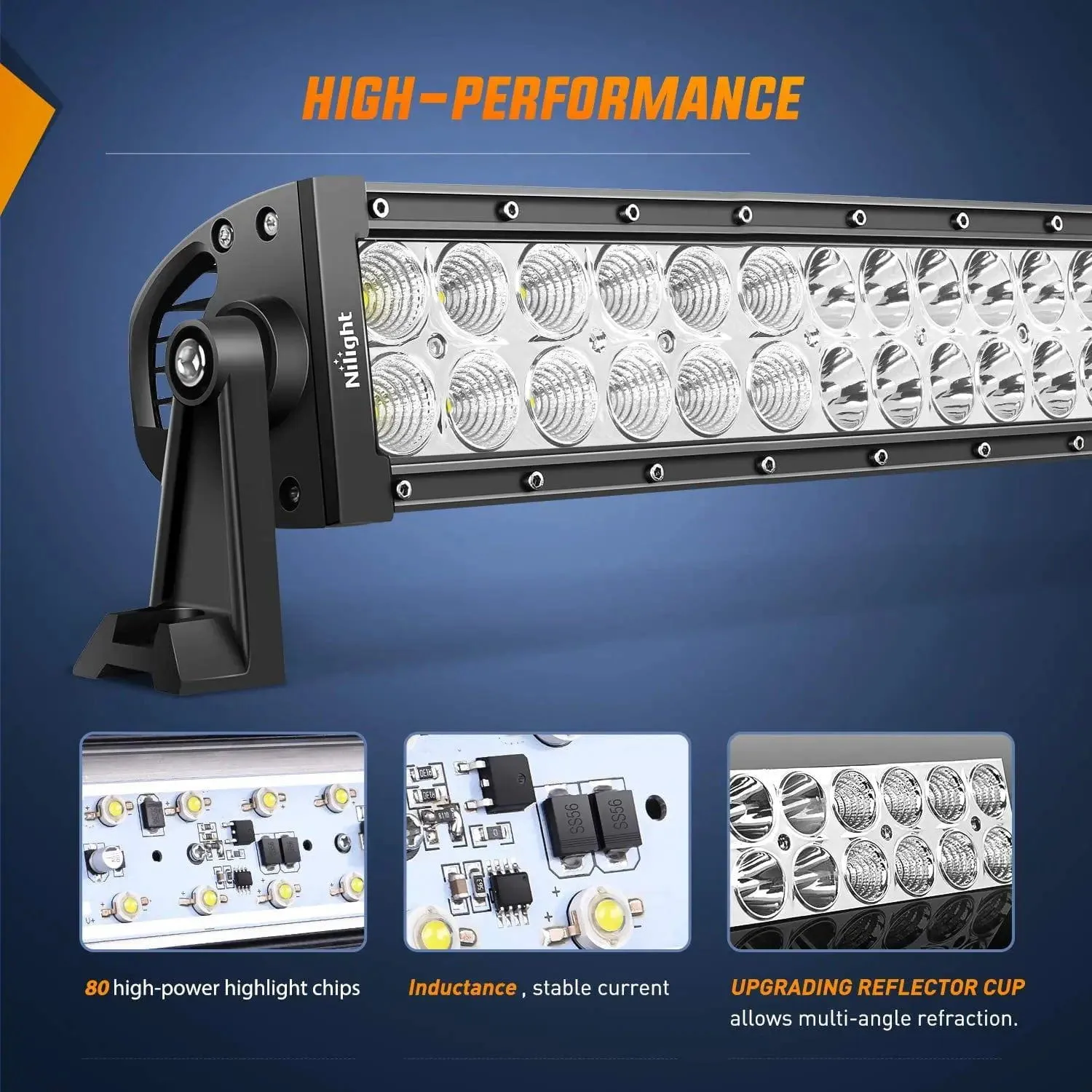 42 Inch 240W Double Row Spot Flood LED Light Bar