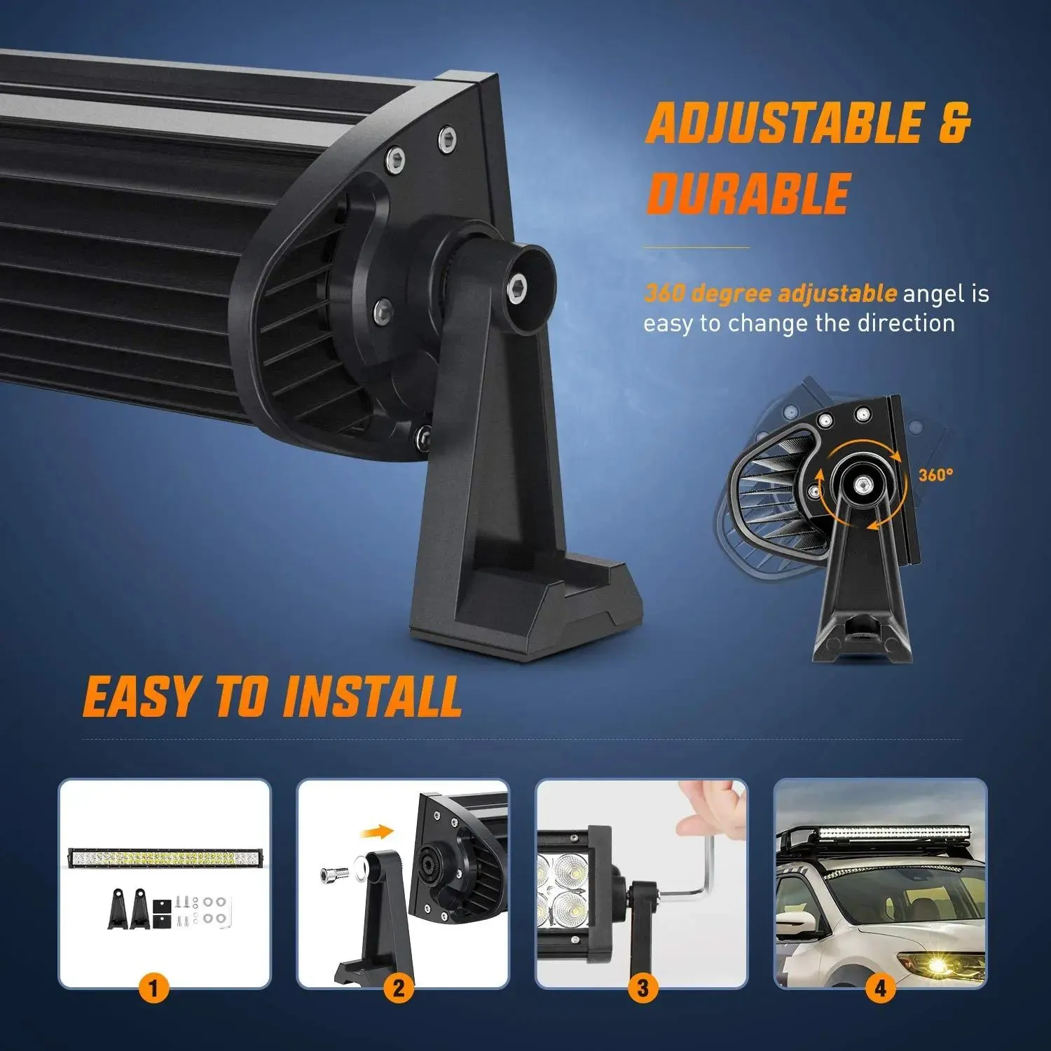 42 Inch 240W Double Row Spot Flood LED Light Bar