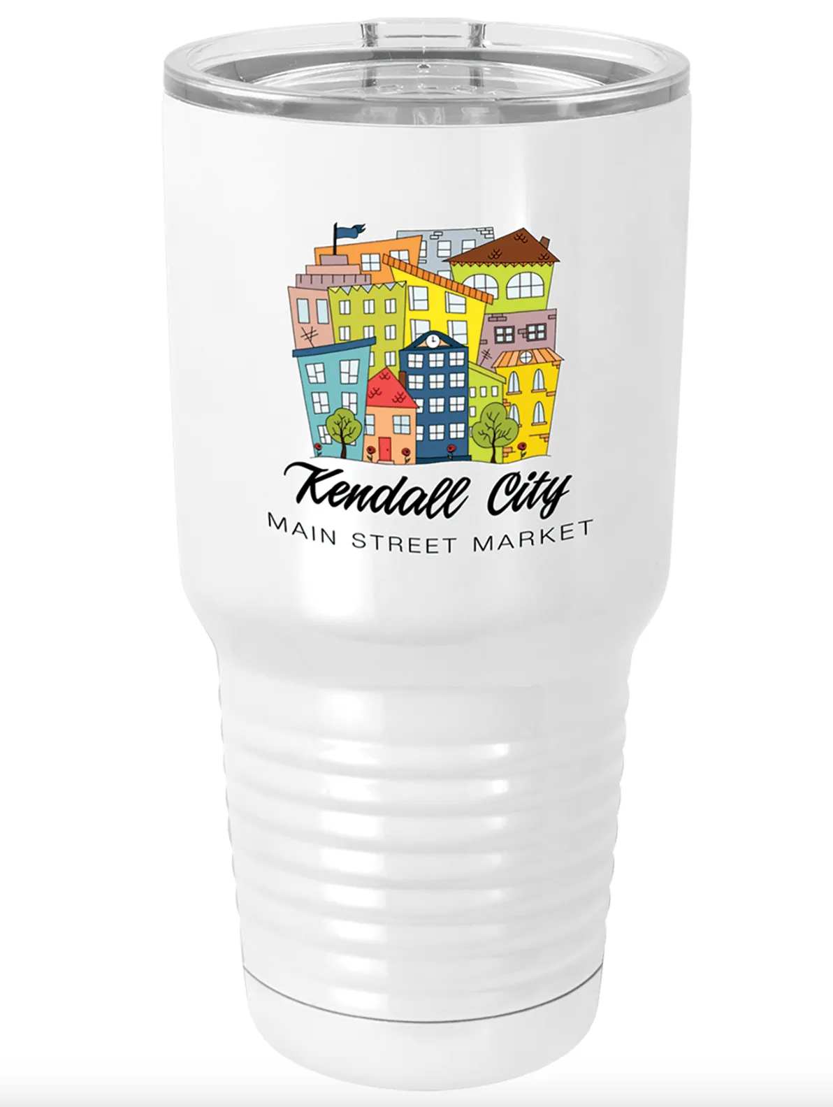 Customizable Polar Camel 30 oz. White Vacuum Insulated Tumbler w/Lid