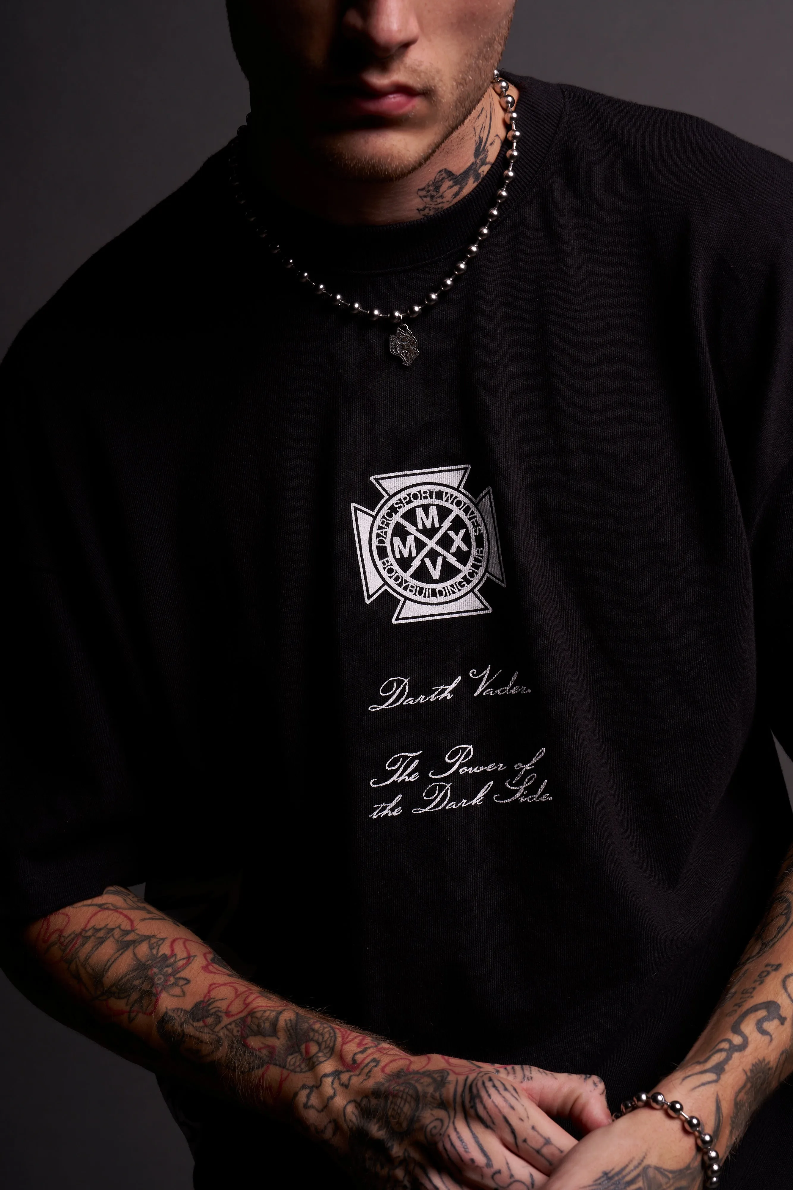 Darth Vader "Side By Side" Oversized Tee in Black