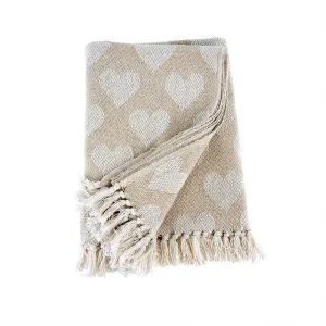 Heart Throw, White