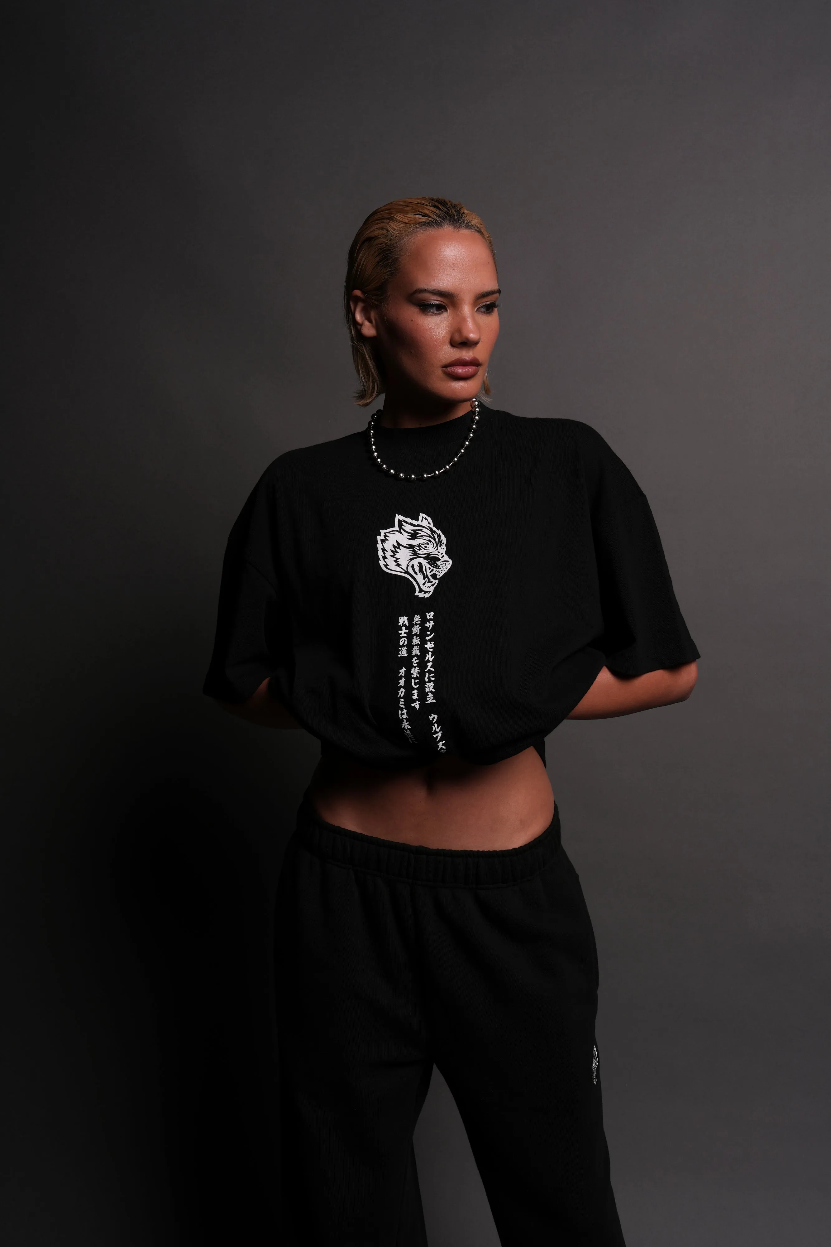 Her Fire "Pump Cover" Tee in Black