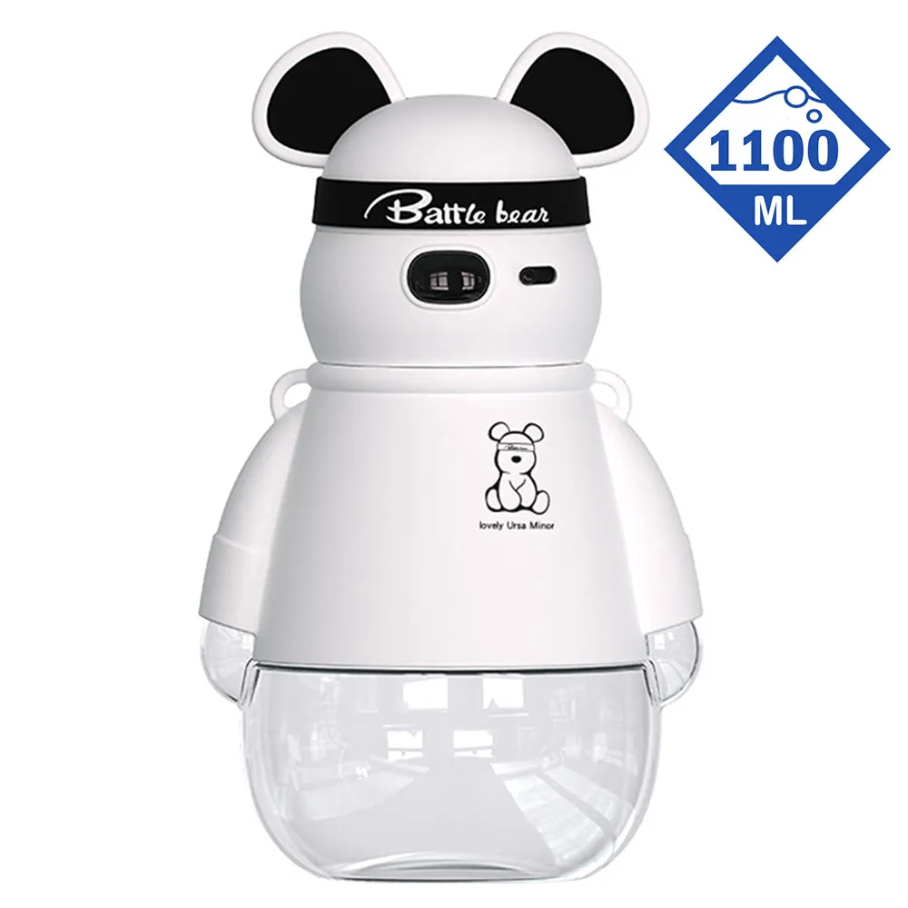 Little Surprise White, Kelly Jo Bear Water Bottle For Kids And Adults, 1100 Ml, Black
