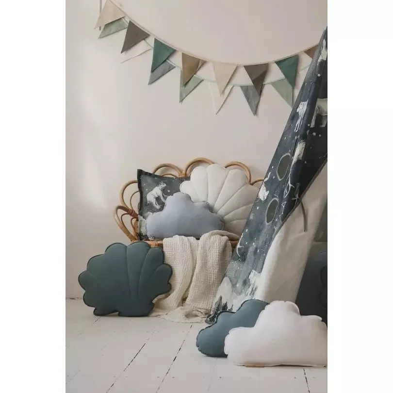 “Pigeon Grey” Linen Teepee Tent