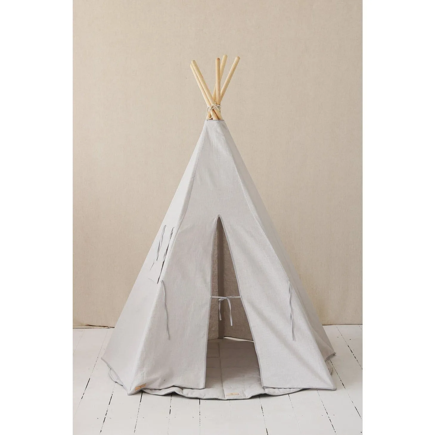 “Pigeon Grey” Linen Teepee Tent