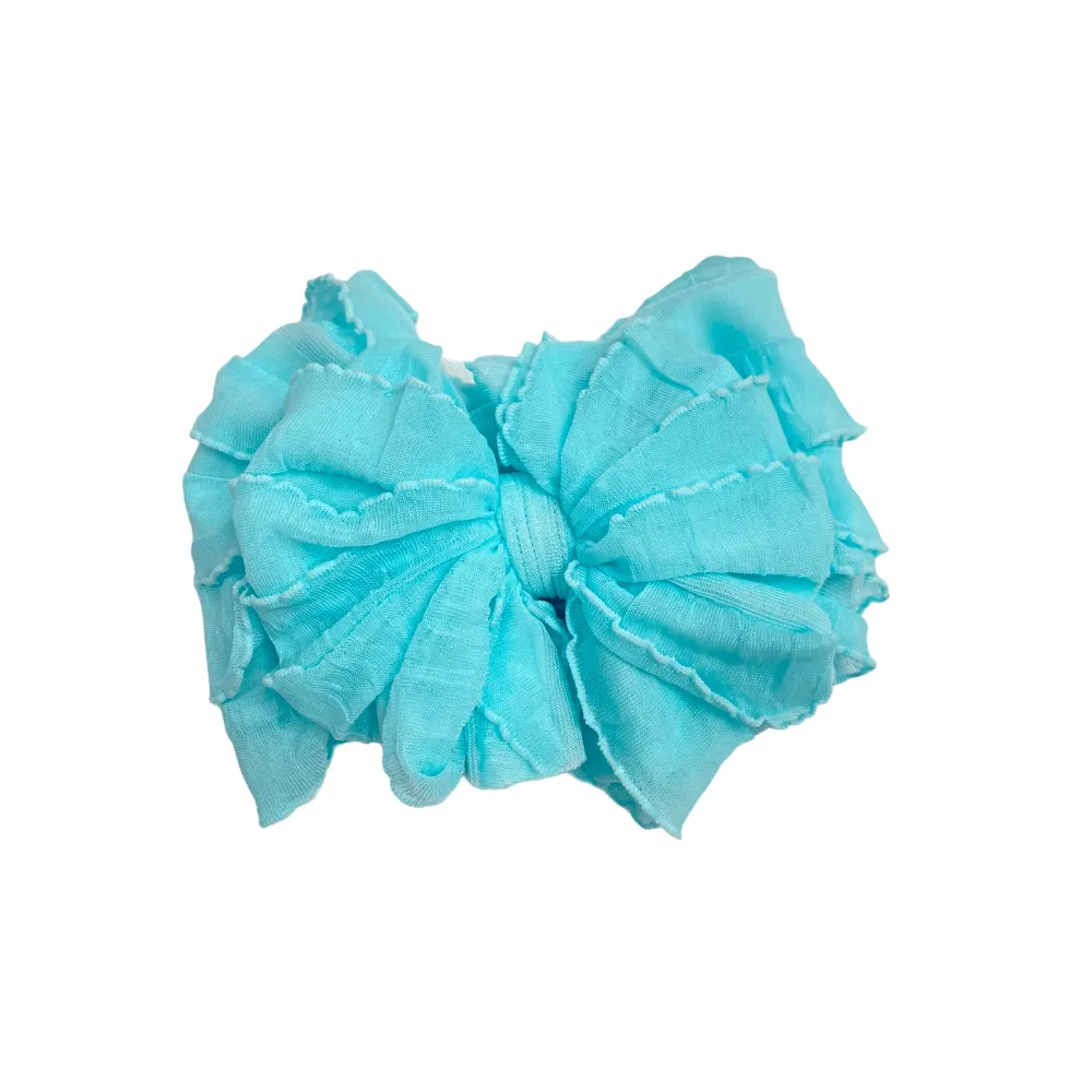 RR Ruffle Headband - Aqua