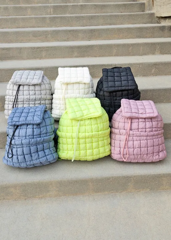 Stylish Chic Quilted Puffer Fashion Bag Backpack