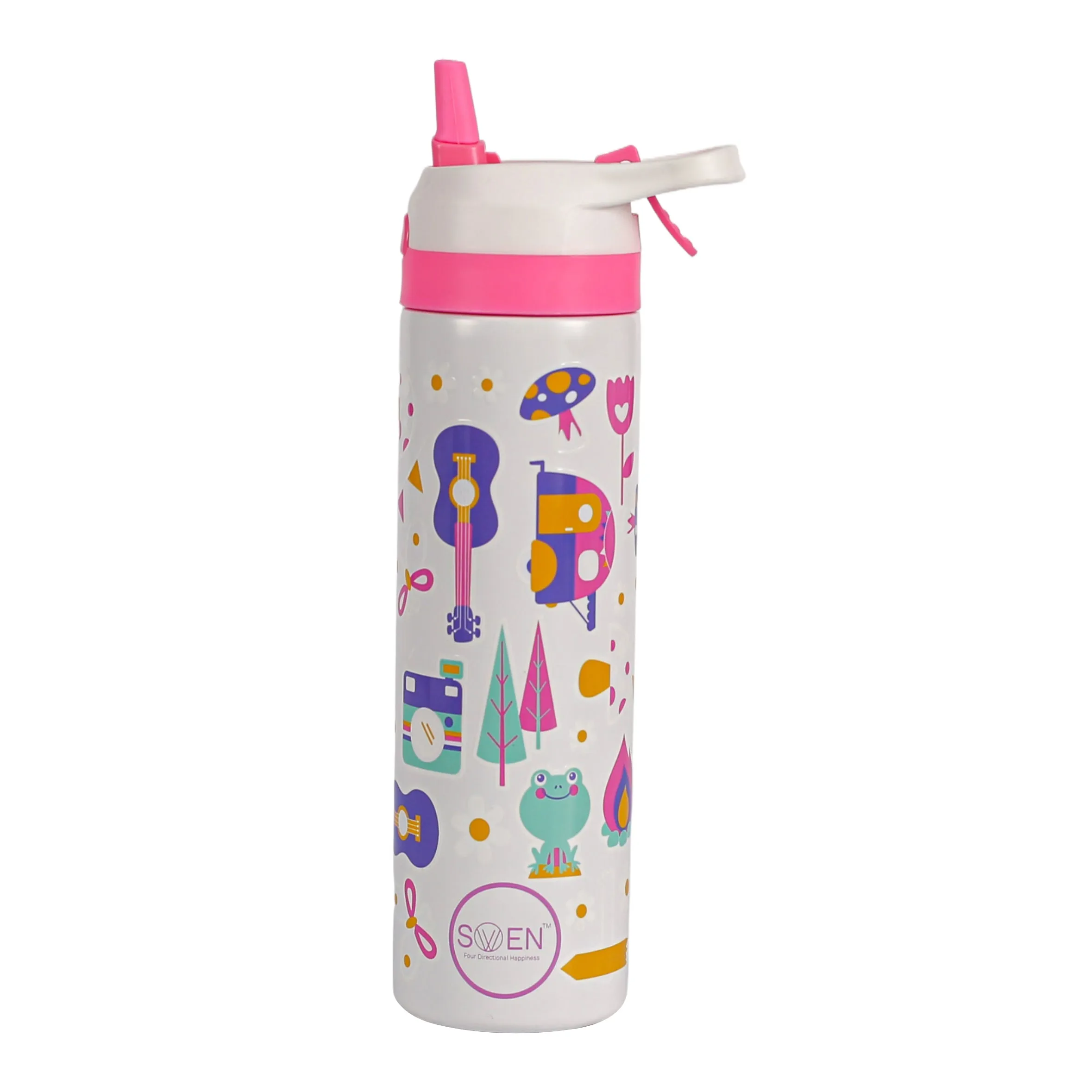 Swen Insulated Stainless Steel Mist Bottle, Pink And White Color - 540ml