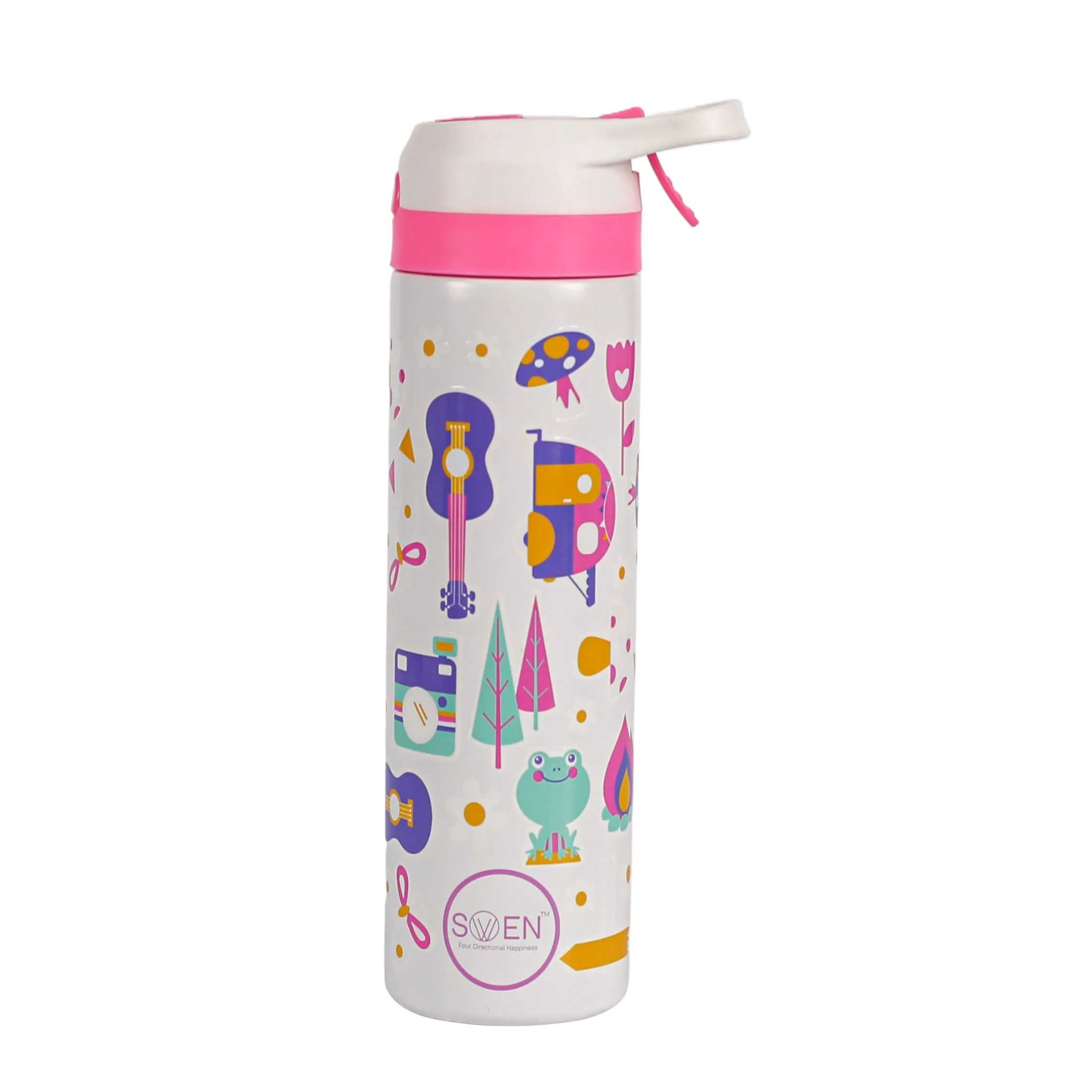 Swen Insulated Stainless Steel Mist Bottle, Pink And White Color - 540ml