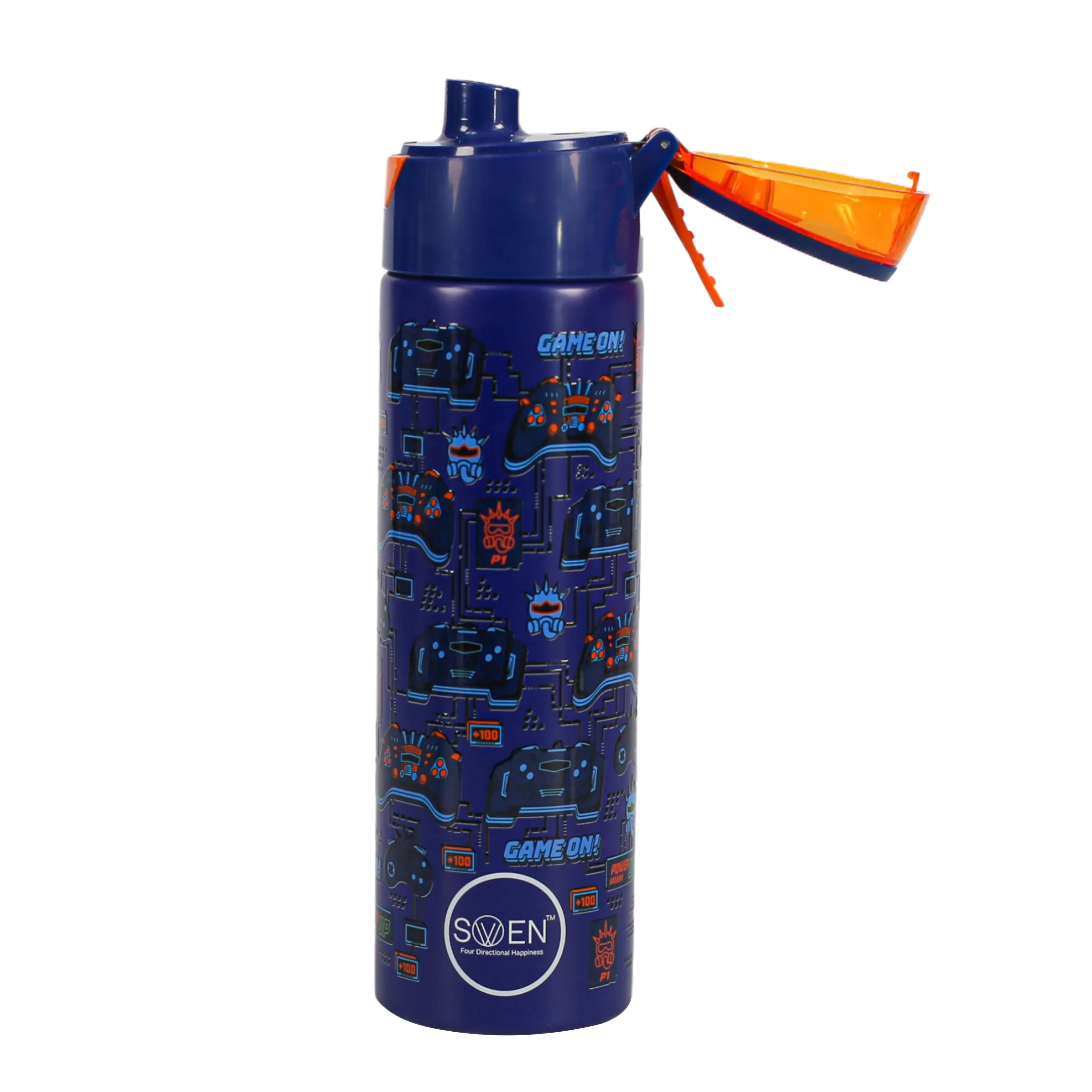 Swen Insulated Stainless Steel Playstation Theme Mist Bottle, Blue Color - 640ml